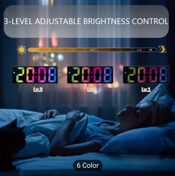 LED Bedside Clock - Picture 2 of 2